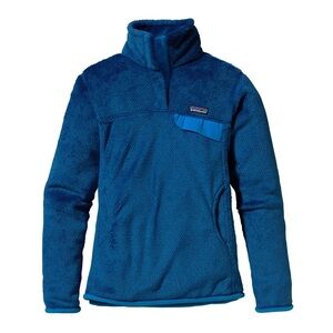 Patagonia Womens Small Re-Tool Snap T Fleece Blue Pullover Polartec Jacket